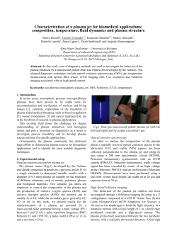 Characterization of a plasma jet for biomedical applications: composition, temperature, fluid dynamics and plasma structure