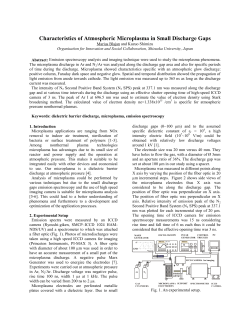 Characteristics of Atmospheric Microplasma in Small Discharge Gaps