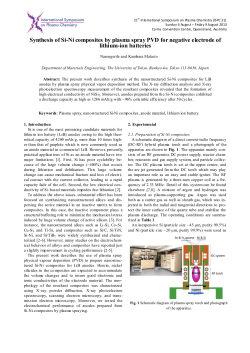 Synthesis of Si/Ni composites by plasma spray PVD for negative electrode of lithium-ion batteries