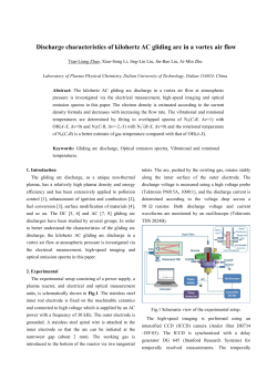 Discharge characteristics of kilohertz AC gliding arc in a vortex air flow