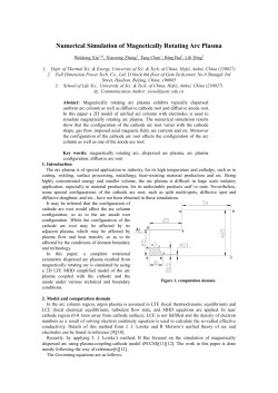 Numerical simulation of magnetically rotating arc plasma
