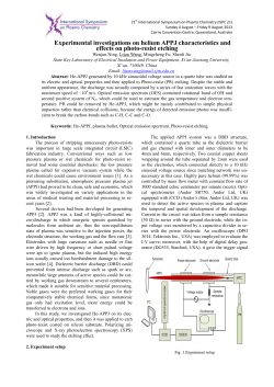 Experimental investigations on argon and helium APPJ characteristics and their effects on photo-resist stripping