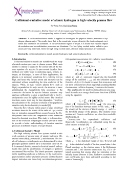 Collisional-radiative model of atomic hydrogen in high velocity plasma flow