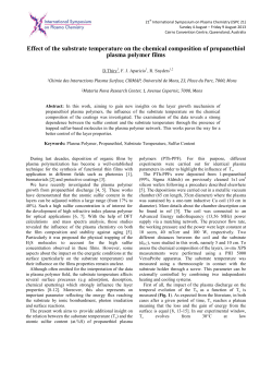 Towards the understanding of the influence of the substrate temperature on the chemical composition of propanethiol plasma polymers films