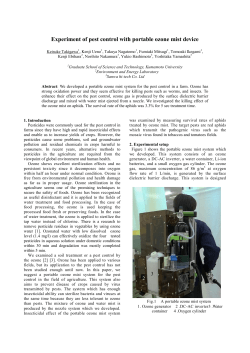 Experiment of pest control with portable ozone mist device