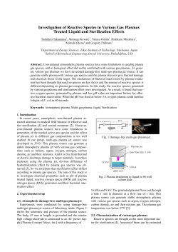 Investigation of Reactive Species in Various Gas Plasma Treated Liquid and Sterilization Effects