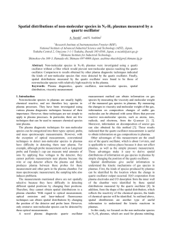 Spatial distributions of non-molecular species in N2&ndash;H2 plasmas measured by a quartz oscillator
