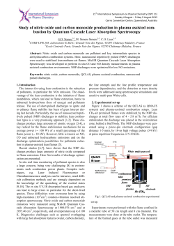 Study of nitric oxide and carbon monoxide production in plasma assisted combustion by Quantum Cascade Laser Absorption Spectroscopy
