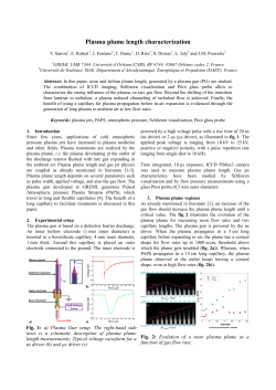 Plasma plume length characterization