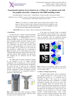 Experimental analysis of arcs behavior in a 3-Phase AC arc plasma torch with hot graphite electrodes: comparison with MHD modeling results