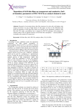 Growth of Si-NWs on the thin films of conductive and transparent thin films of ZnO at the standard and special conditions of PECVD