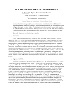 RF Plasma Modification of Zirconia Powder