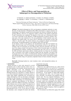 Effect of Micro- and Nano-particles on Submerged Arc Decomposition of Methylene Blue