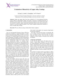 Evaluation of bioactivity of copper alloy coatings