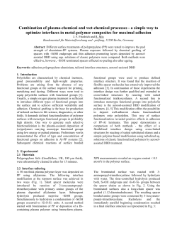 Use of a combination of plasma-chemical and wet-chemical processes - a simple way to optimize interfaces in metal-polymer composites for maximal adhesion