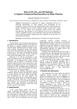 Role of CH, CH3, and OH Radicals in Organic Compound Decomposition by Water Plasmas