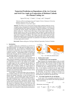 Numerical prediction on dependence of the arc current and swirl gas angle on evaporation of hafnium cathode in a plasma cutting arc