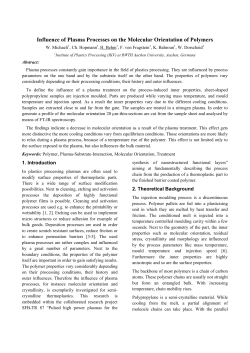 Influence of Plasma Processes on the Molecular Orientation of Polymers