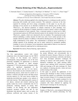 PLASMA SINTERING OF THE YBa2Cu3O7-? SUPERCONDUCTOR