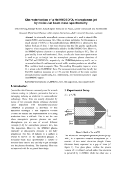 Characterisation of a He/HMDSO/O2 microplasma jet by molecular beam mass spectrometry