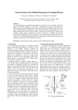 Characteristics of the Boiling Phenomena in In-liquid Plasma