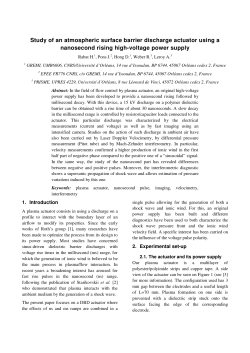 Study of an atmospheric surface barrier discharge actuator using a nanosecond rising high-voltage power supply