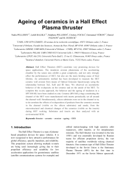 Ageing of ceramics in a Hall Effect Plasma thruster
