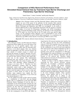 Comparison of NOx Removal Performance from Simulated Diesel Exhaust Gas by Townsend Type Barrier Discharge and Filamentary Type Barrier Discharge