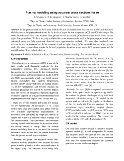 Plasma Modeling with Accurate Excitation Cross-Section of Ar