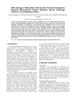 DNA Damage in Mammalian Cells by Non-Thermal Atmospheric Pressure Microsecond Pulsed Dielectric Barrier Discharge Plasma is not mediated by Ozone
