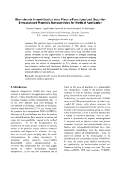 Biomolecule Immobilization onto Plasma-Functionalized Graphite-Encapsulated Magnetic Nanoparticles for Medical Application