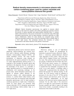 Radical density measurements in microwave plasma with carbon-containing gases used for carbon nanotube and nanocrystalline diamond film growth