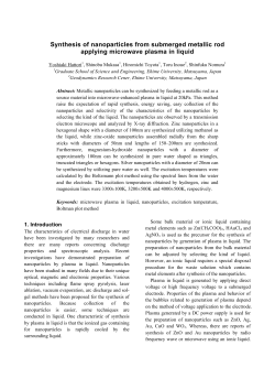 Synthesis of nanoparticles from submerged metallic rod applying microwave plasma in liquid