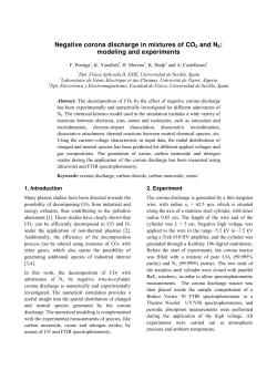 Negative corona discharge in mixtures of CO2 and N2: modeling and experiments