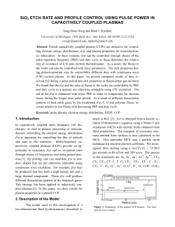 SiO 2 ETCH RATE AND PROFILE CONTROL USING PULSE POWER IN CAPACITIVELY COUPLED PLASMAS*