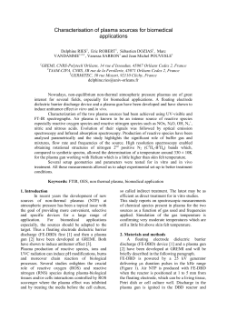 Characterisation of plasma sources for biomedical applications
