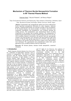Mechanism of Titanium Boride Nanoparticle Formation in RF Thermal Plasma Method