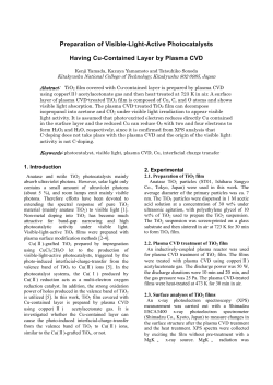 Preparation of visible-light-active photocatalysts having Cu-contained layer by plasma CVD