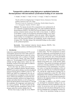 Nanoparticle synthesis using high-power modulated induction thermal plasmas with intermittent synchronized feeding of raw materials