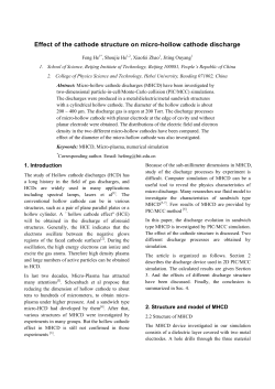 Effect of the cathode structure on micro-hollow cathode discharge