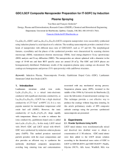 GDC/LSCF Composite Nanopowder Preparation for IT-SOFC by Induction Plasma Spraying