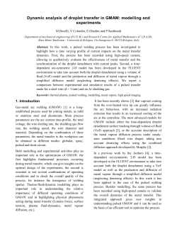 Dynamic analysis of droplet transfer in GMAW: modeling and experiments