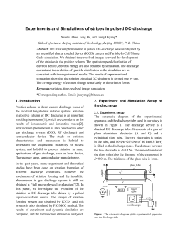 Experiments and Simulations of stripes in pulsed DC-discharge