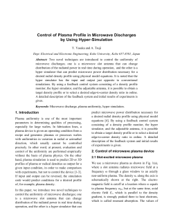 Control of plasma profile in microwave discharges by using hyper-simulation