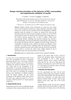 Design oriented simulation of the behavior of PAC consumables and experimental validation of results