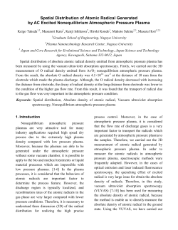 Spatial Distribution of Atomic Radical Generated by AC Excited Nonequilibrium Atmospheric Pressure Plasma