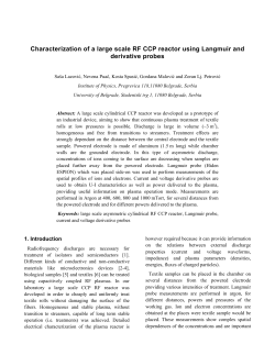 Characterization of a large scale RF CCP reactor using Langmuir and derivative probes
