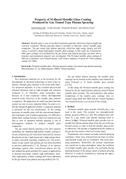 Property of Ni-Based Metallic Glass Coating Produced by Gas Tunnel Type Plasma Spraying
