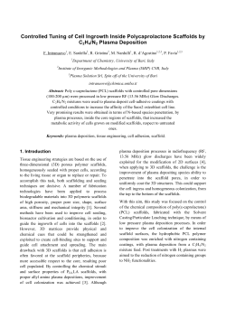 Controlled Tuning of Cell Ingrowth Inside Polycaprolactone Scaffolds by C2H4/N2 Plasma Deposition