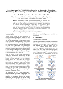 Investigation of In-Flight Melting Behavior of Granulated Glass Raw Materials by Hybrid Heating of Twelve-Phase AC Arc with Oxygen Burner